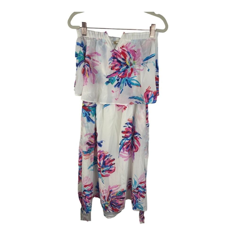 Yumi Kim Marina Mini Dress Strapless Silk Floral Coquette Garden Summer Spring S - Picture 1 of 9